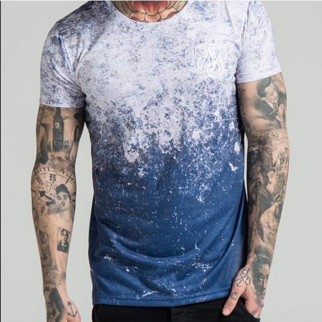 Sik Silk Distressed Basic Vent Tee